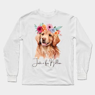 Justice for Killua Shirt, #JusticeForKillua Tshirt, Animal Welfare Shirt, Justice for Killua dog shirt, Golden Retriever shirt Long Sleeve T-Shirt